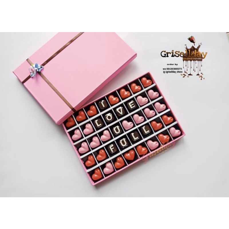 

8x5. Coklat huruf coklat anniv coklat ultah