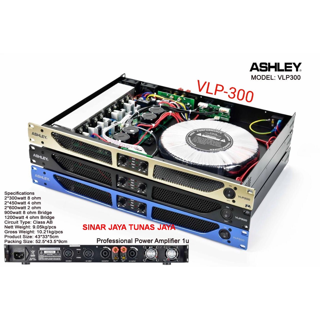 POWER AMPLIFIER ASHLEY VLP300 - VLP 300 ORIGINAL