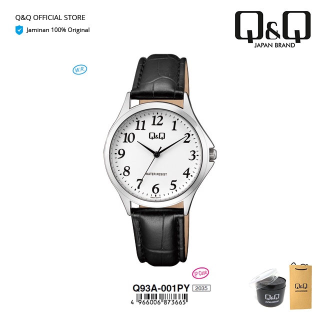 Q&Q QnQ QQ Original Jam Tangan Wanita Fashion Analog Kulit - Q93 Q93A Tahan Air 3 BAR-0