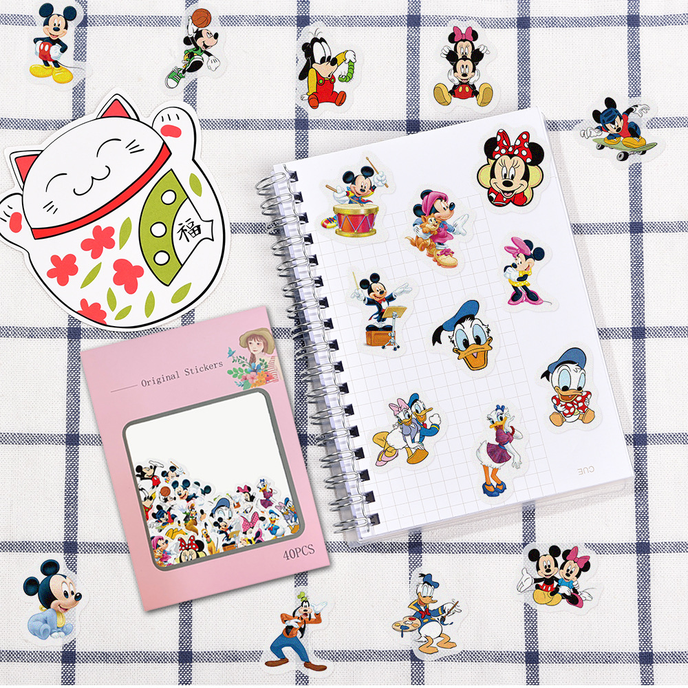 Mickey Mouse cartoon and paper hand account sticker pack photo album diary DIY hand account sticker pack 40 pieces