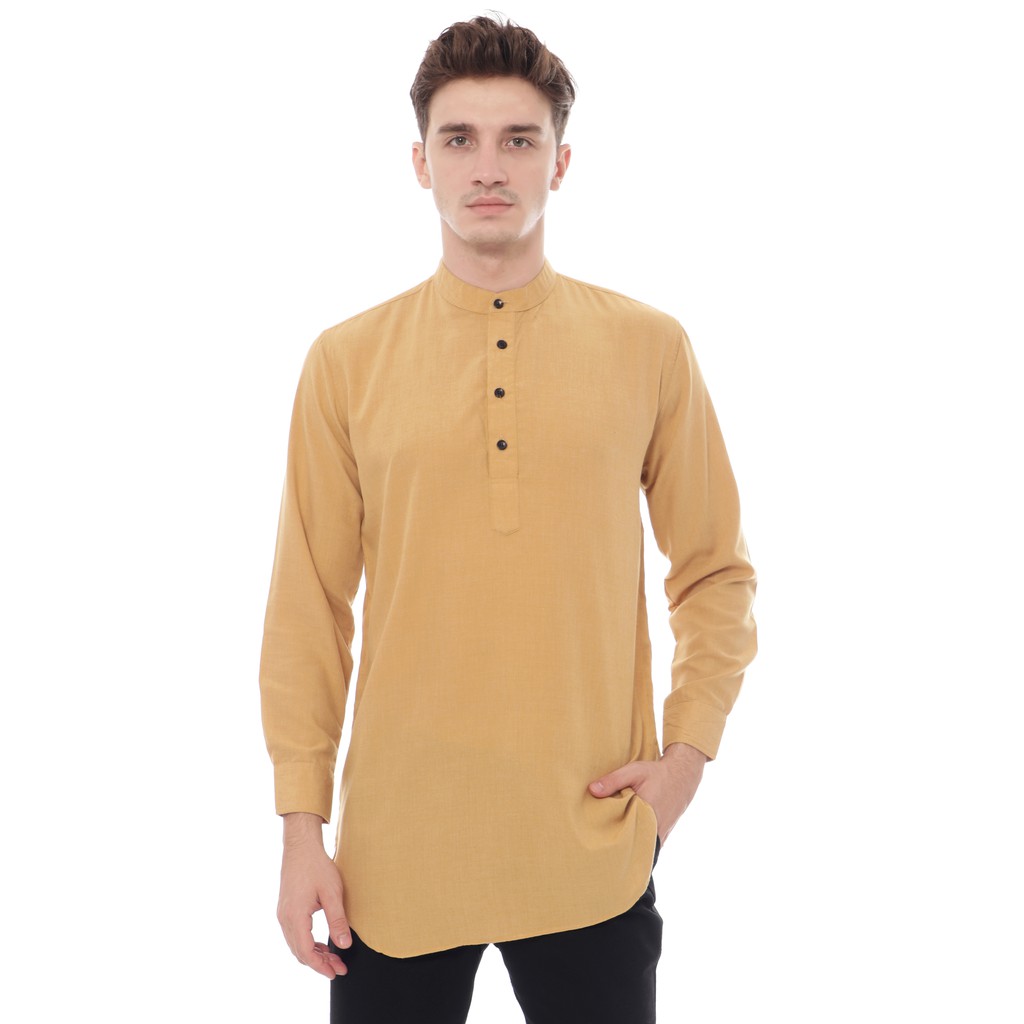 Maciku Baju Koko Kurta Dewasa Lengan Panjang Material Catton Adem Serap Keringat