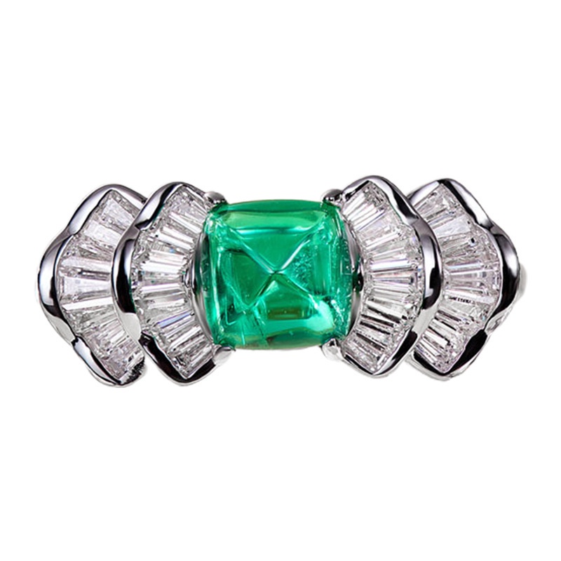 Fancyqube Cincin Kristal Zircon Aaa Bentuk Pita Warna Silver Untuk Wanita