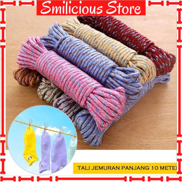 Tali Jemuran 10 Meter Nylon / Tali Jemur Nilon 10 Meter Tambang Jemuran Kemah Camping Kemah Ikat