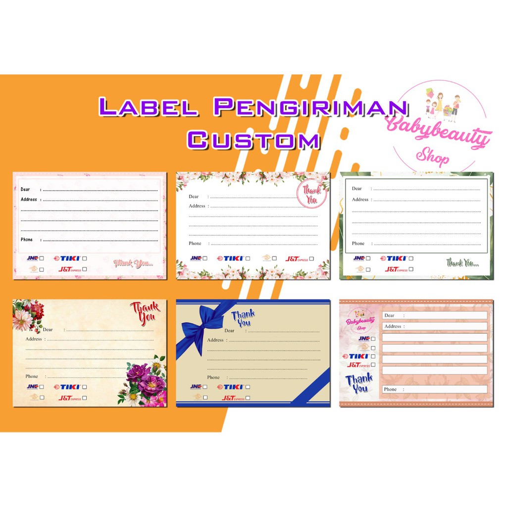 

LABEL PENGIRIMAN OLSHOP KERTAS KRAFT ONLINE SHOP