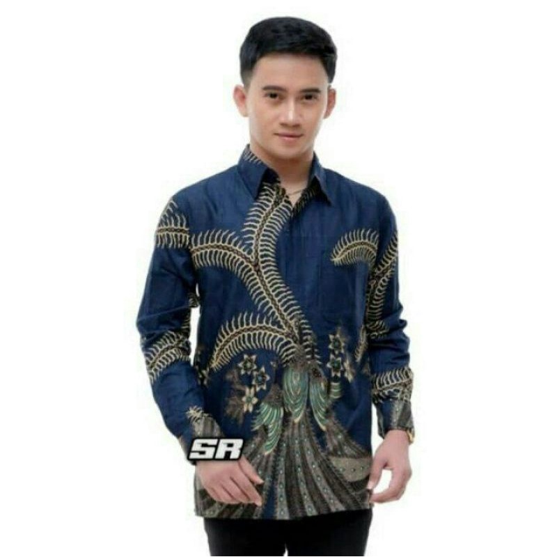 batik pria / baju batik pria kemeja batik pria lengan panjang size m l xl xxl