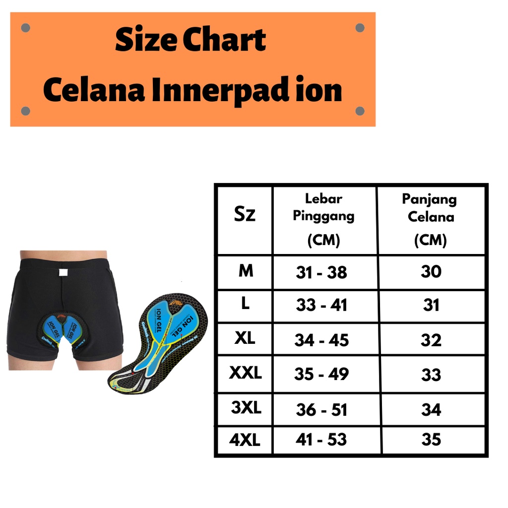 Celana Dalam Sepeda Cycling Celana Dalam Padding Sepeda Ion Gel