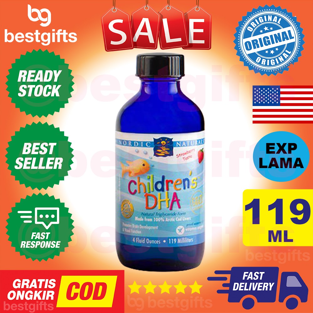 NORDIC NATURALS CHILDREN DHA OMEGA 3 VITAMIN OTAK SARAF IMUNITAS DAYA TAHAN TUBUH ANAK CERDAS 119 ML