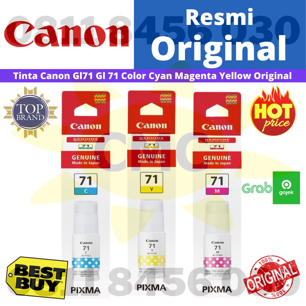 Tinta Canon GI 71 Black Cyan Magentha Yellow Tinta Untuk Printer CANON G1020 G2020