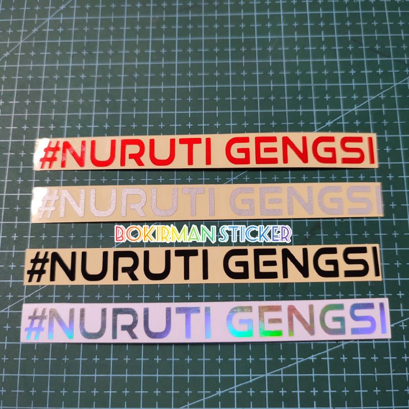 STICKER NURUTI GENGSI CUTTING