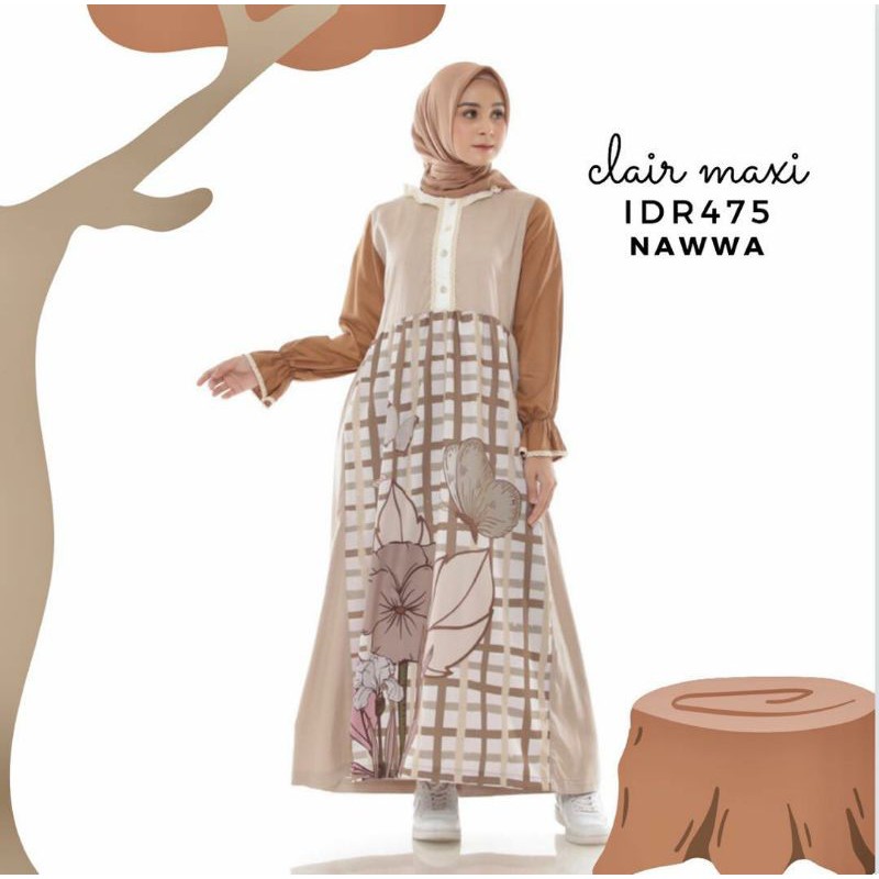 Gamis Lebaran NAWWA Clair Maxi ORIGINAL
