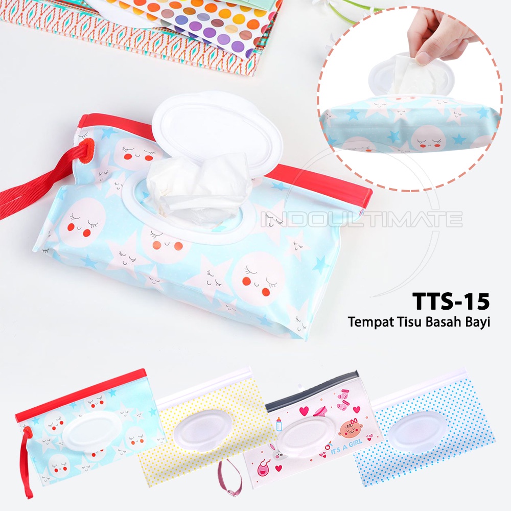 Tempat Pouch Tisu Basah atau Kering Travelling Pouch Tissue TTS-15 Kotak Tisu Gantung Tissue Holder anti corona