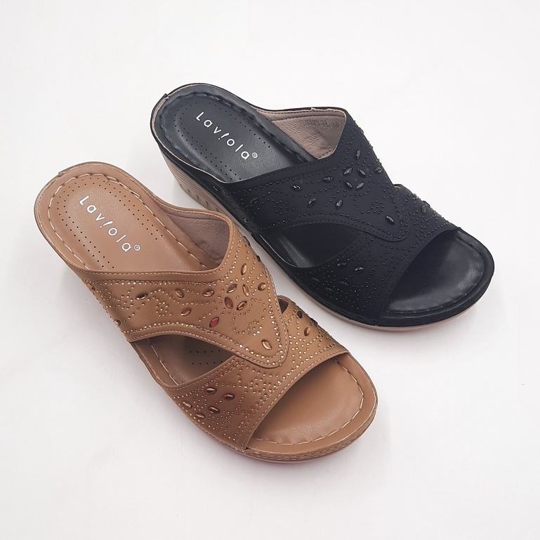 Laviola Shoes - Wedges Sendal Wanita - 3429 WSK