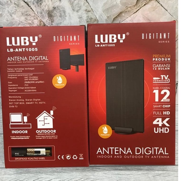 Antena Tv Digital Indoor Dan Outdoor Merek Luby LB Ant1001/LB ANT1005 Original