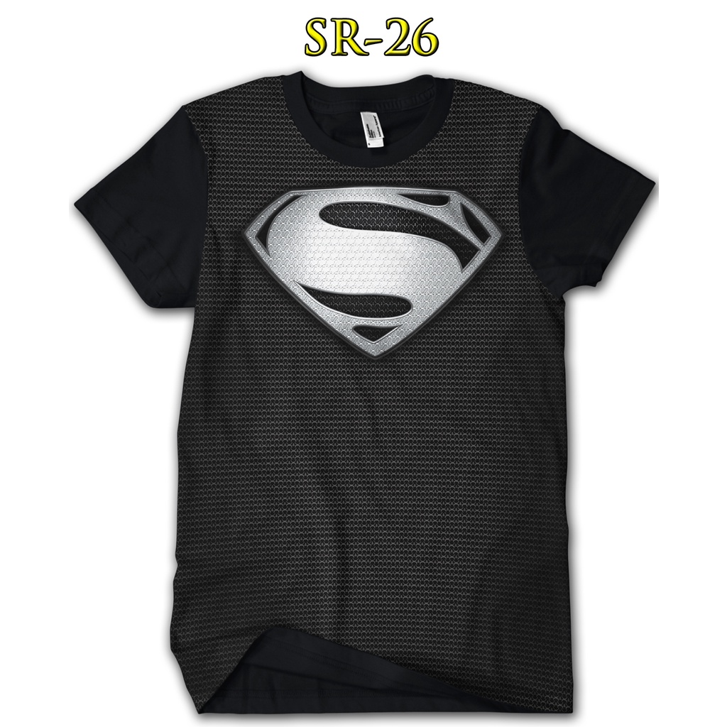 Baju Superman Black Baju Anak Superman Printing 3D #SR-26