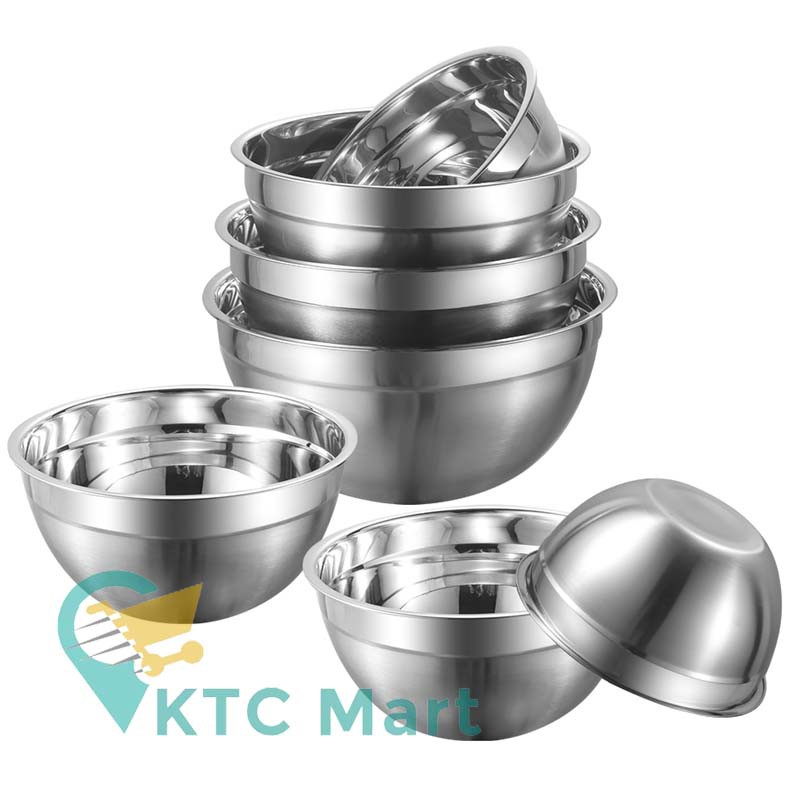 KTCmart - Mixing Bowl 24 Cm - Mangkok Baskom Adonan Stainless Steel