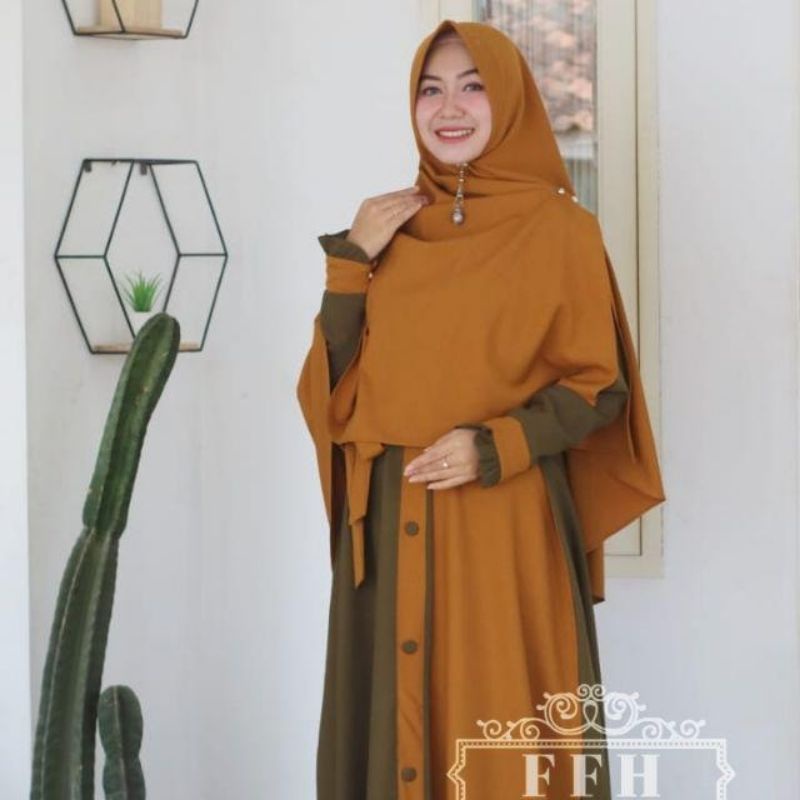 ARUMI SYARI FFH FAFAHIJAB FASHION AKU KARISSA GAMIS ARUMY ITYCREPE