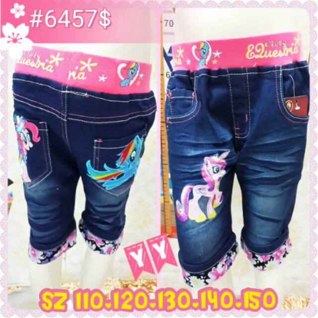 Celana Jeans Bordir Import Little Pony #6457#