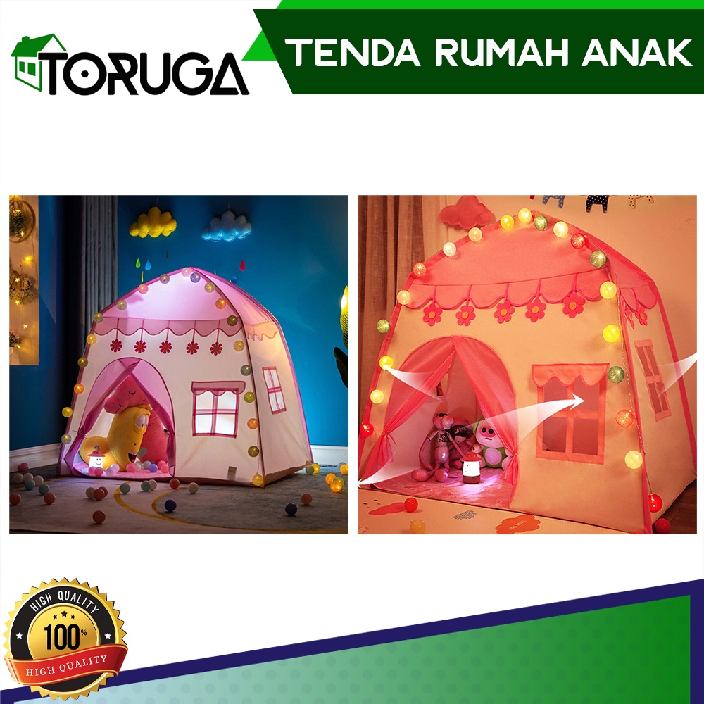 TENDA ANAK MODEL RUMAH MAINAN ANAK CAMPING ANAK PORTABLE TENT 130 x 100 x 130