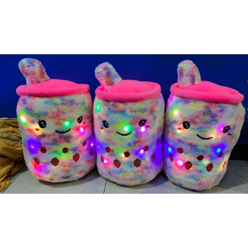 BONEKA BOBA JUMBO PELANGI LED TERBARU/BONEKA BOBA RAINBOW LED VIRAL