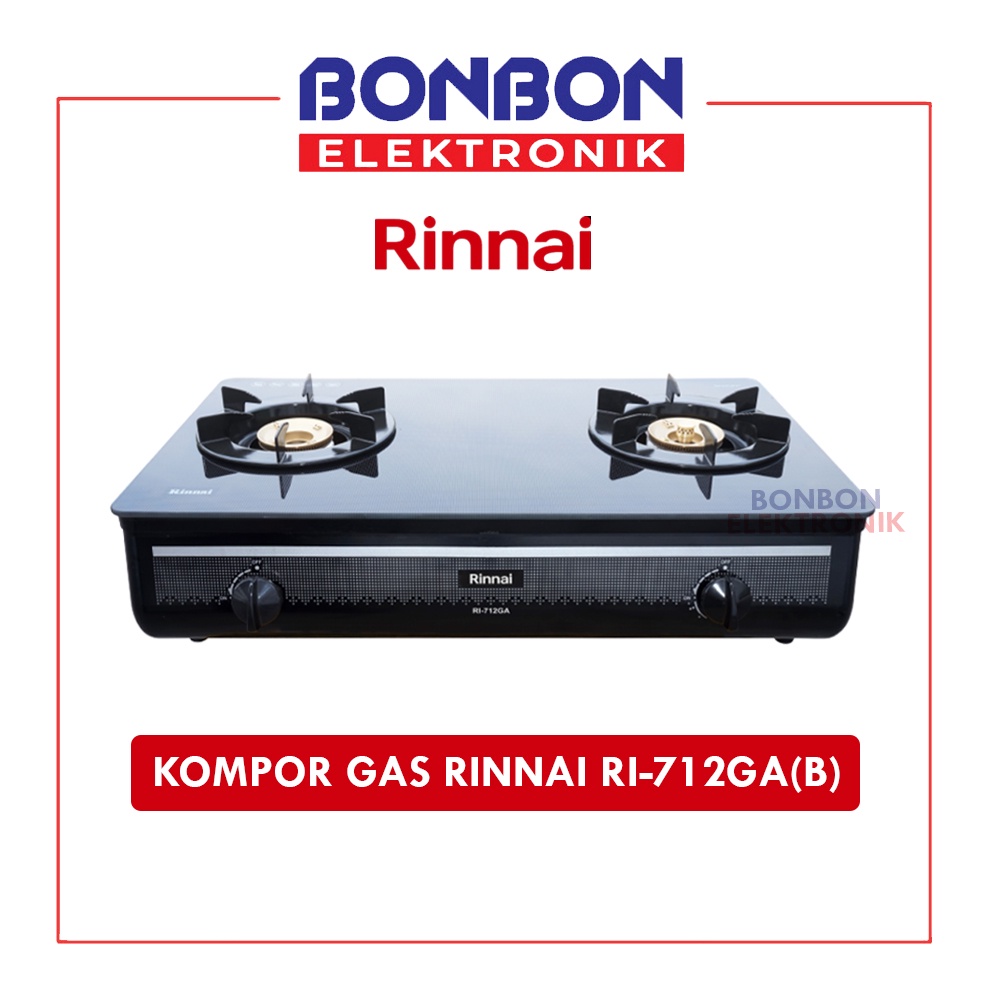 RINNAI Kompor Gas 2 Tungku RI-712GA(B) / RI 712GAB