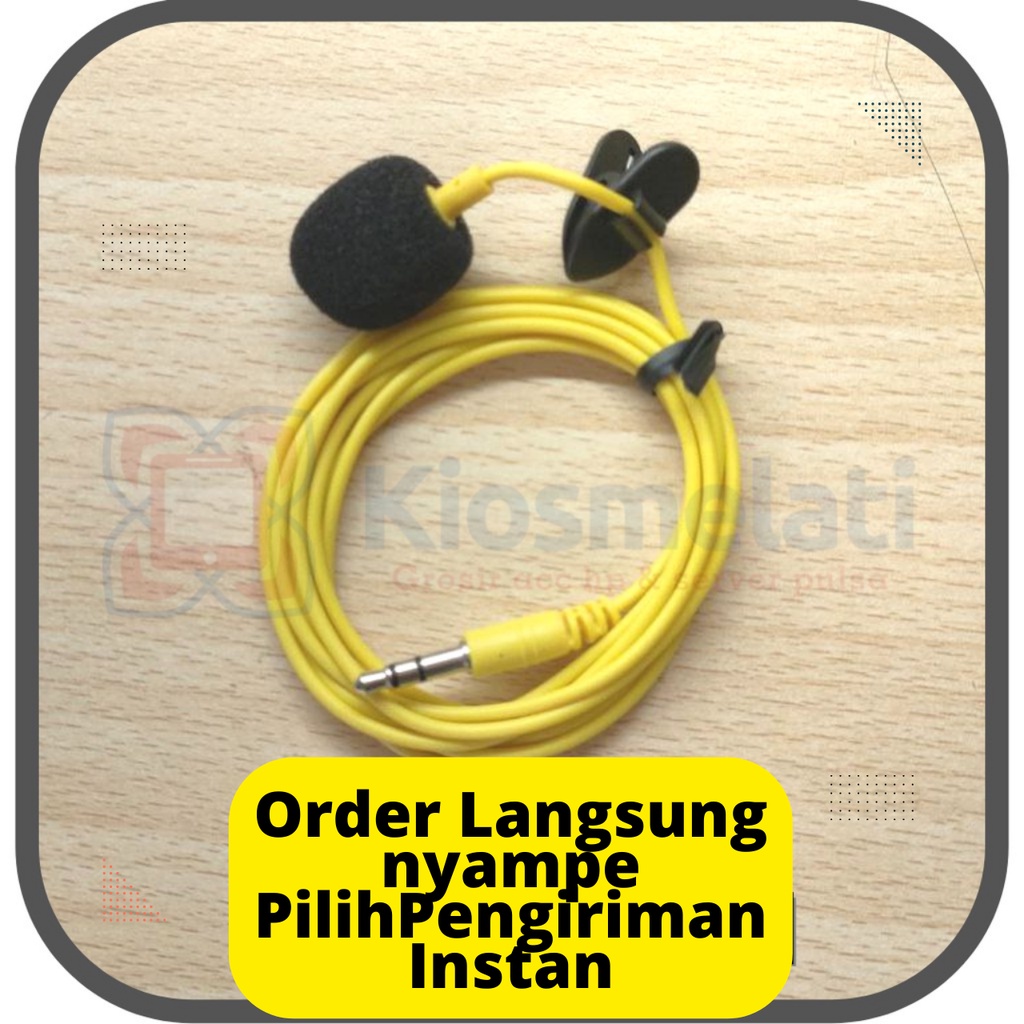 MIC CLIP ON Youtuber/Mic Tiktok Microphone Mini Kamera Jack 3.5mm with Clip Untuk HP Android iOS