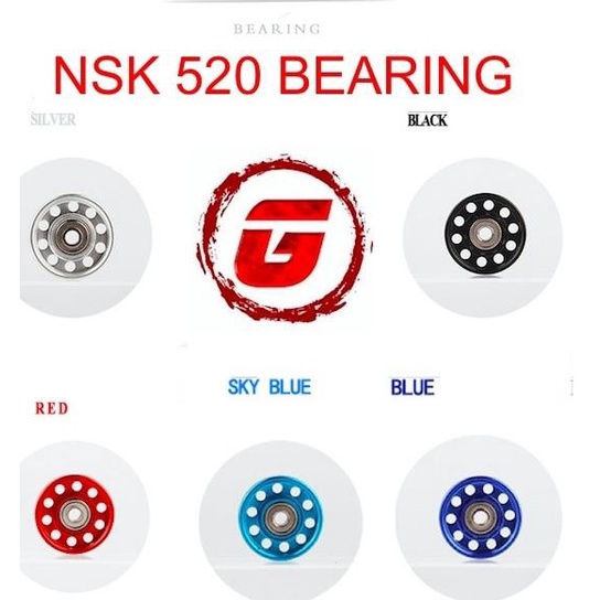 ➩ ROLLER 13MM BALL RACE ROLLERS LW ALUMINUM RINGLESS BLACK - NSK ♟