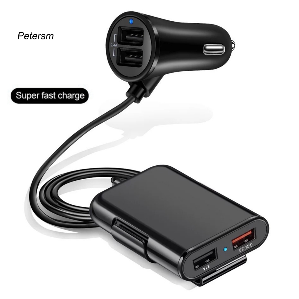 Adapter Charger Mobil USB Multi Proteksi Bahan PP