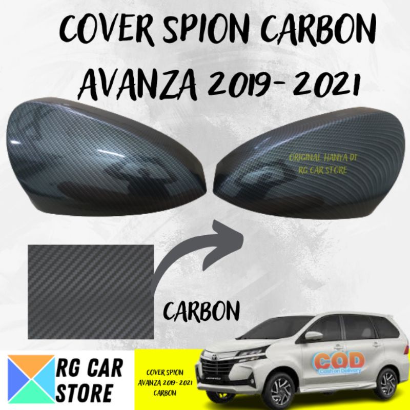 AVANZA 2019-2021 COVER SPION CARBON GLOSSY DIJAMIN PNP BERKUALITAS