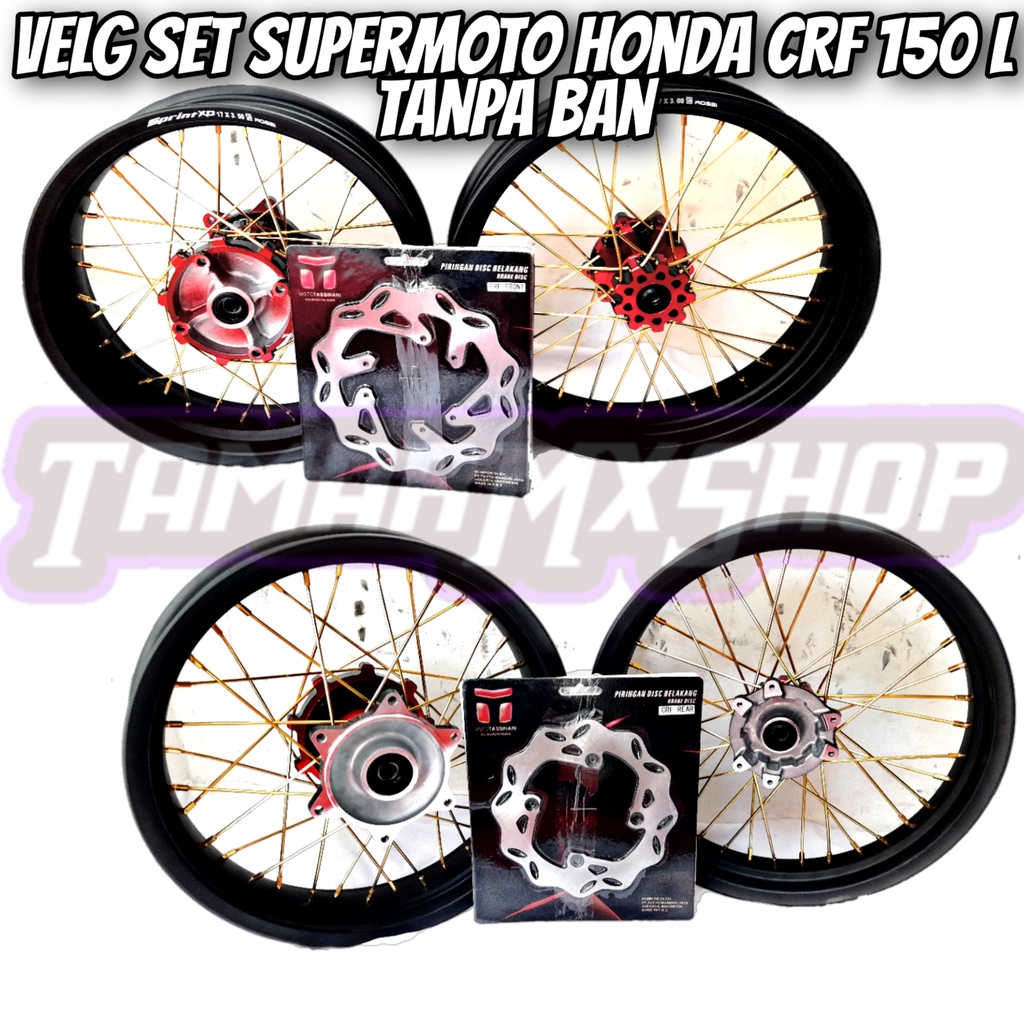Velg Set Supermoto Honda CRF 150 L Ring 17 Velg PNP Honda CRF 150 L Tanpa Ban
