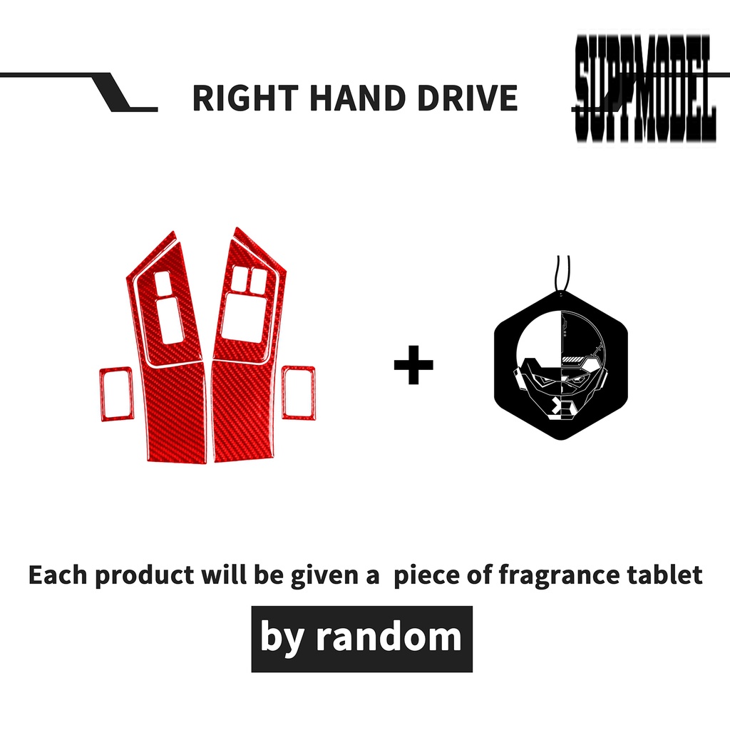 Suppmodelx < 6Pcs / Set Sticker Dekorasi Panel Kunci Pintu / Jendela Mobil GTR R35 2008-2016