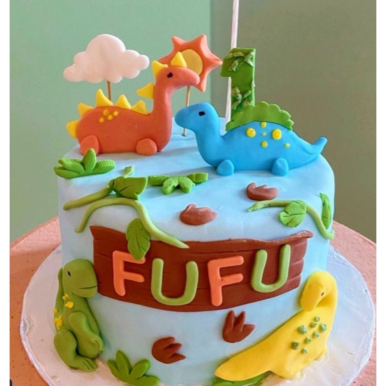 

KUE ULANG TAHUN DINOSAURUS TANPA PO