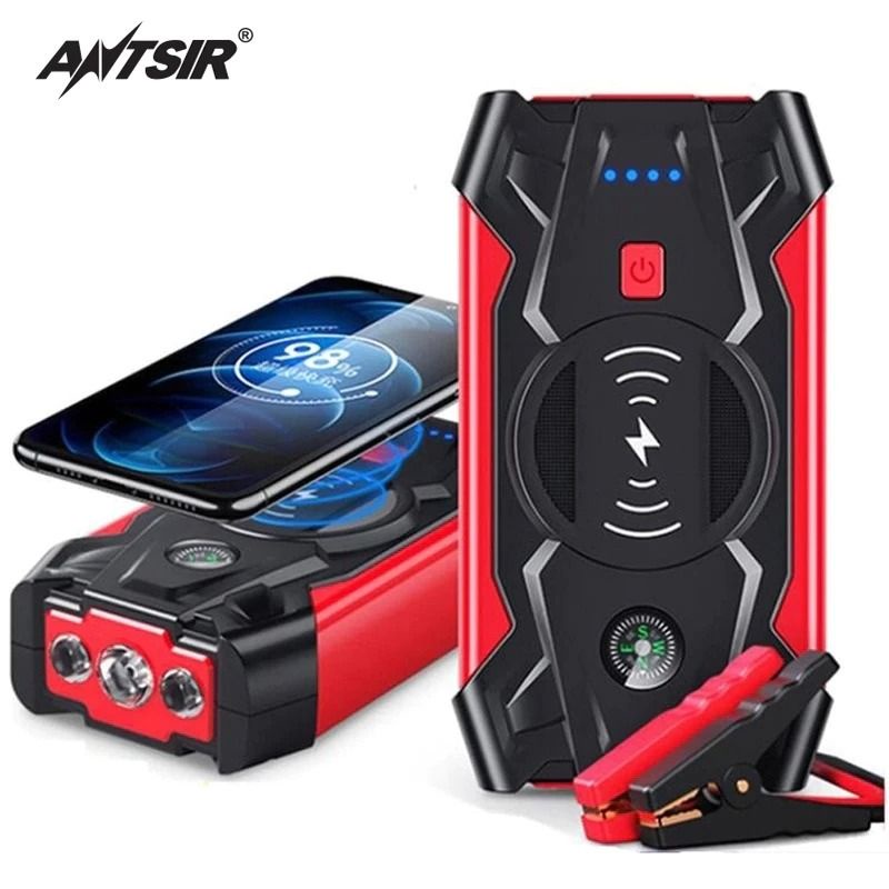 Power Bank Wireless Charger 39800mAh Car Jump Starter 12V