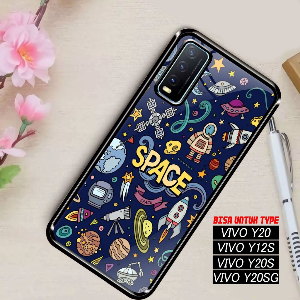 SRC - Case Vivo Y20 Y12S Y20S Y20S (G) Motif Galaxy Nasa Astronot Casing Hardcase Premium Glossy 2D 