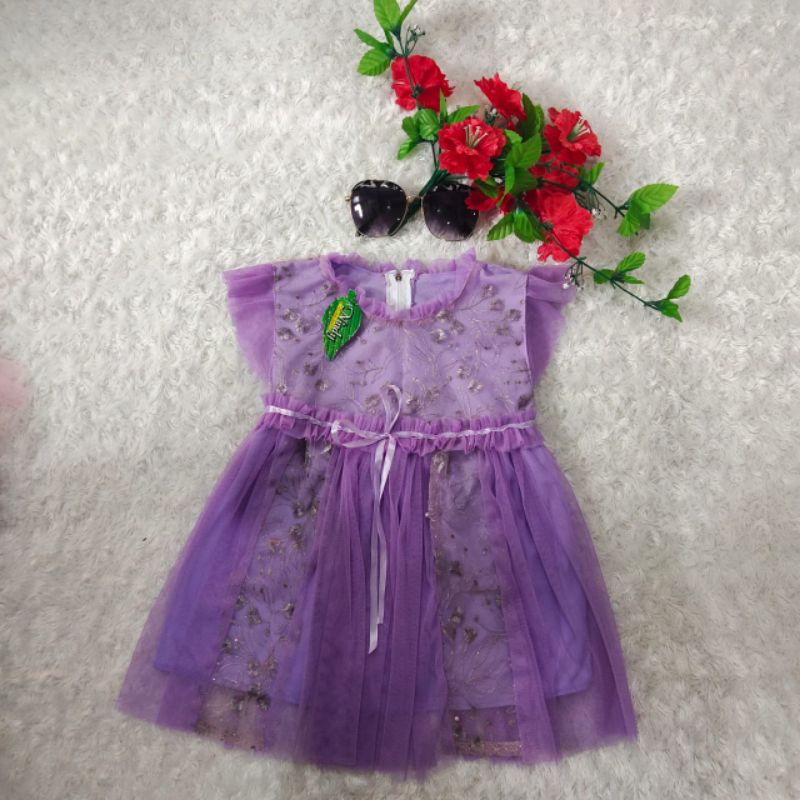 Dress anak 1 2 3 tahun gaun anak cewek perempuan terbaru ( dress ninda nandini )