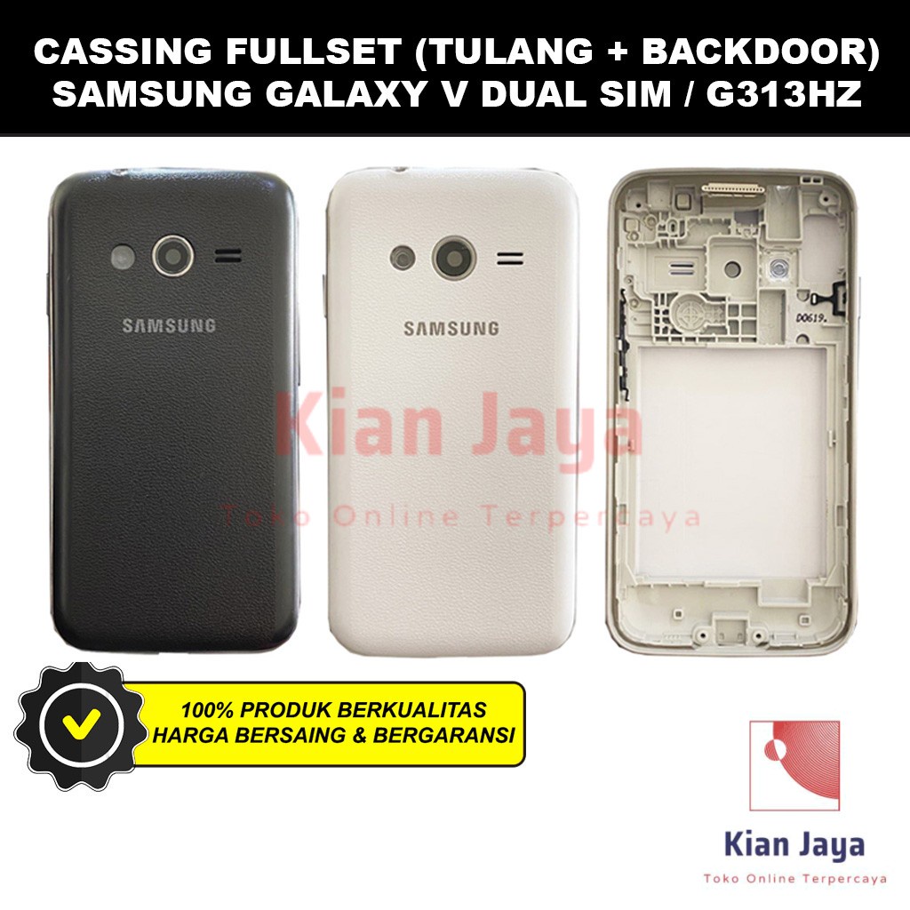 Cassing Casing Housing Fullset Hp Samsung Galaxy V Dual Sim G313 G313HZ Original