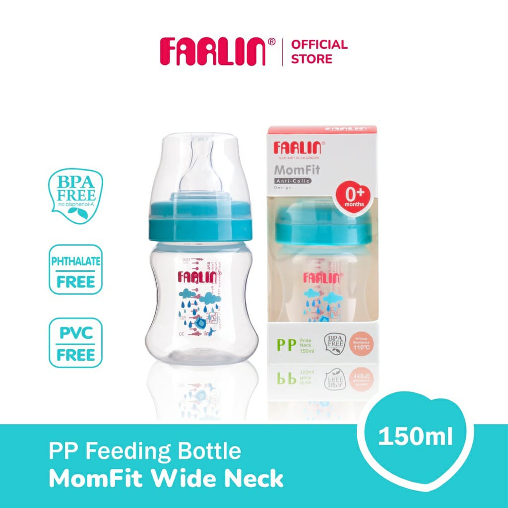 Farlin MomFit PP Wide Neck Feeding Bottle 150 ml - Botol Susu Bayi (AB-42012)