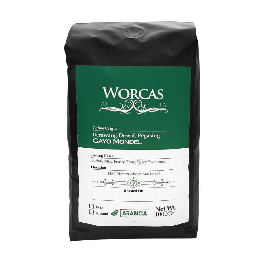 

Kopi Arabica Aceh Gayo 1 Kg (Biji/Bubuk) | Worcas Coffee - KOPI BIJI