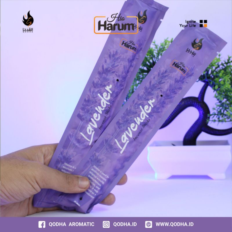 Bukhur Buhur Dupa Lidi Stick Aromaterapi QODHA Hio Harum Isi 20 Sticks Aroma LAVENDER