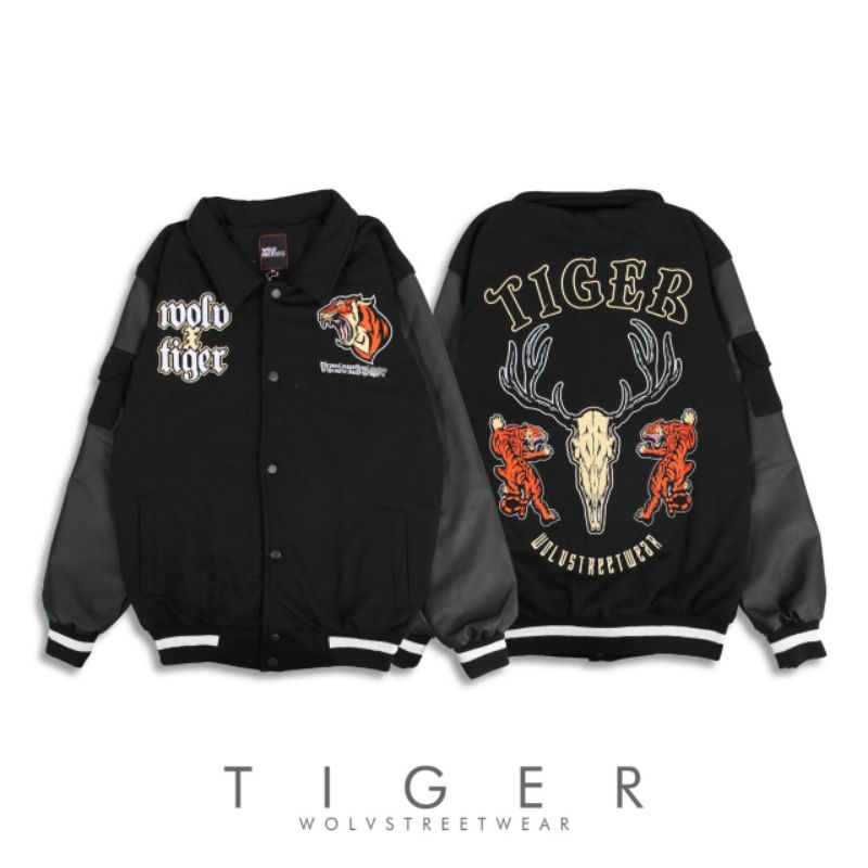 JAKET VARSITY WOLVPACK STREETWEAR - TIGER