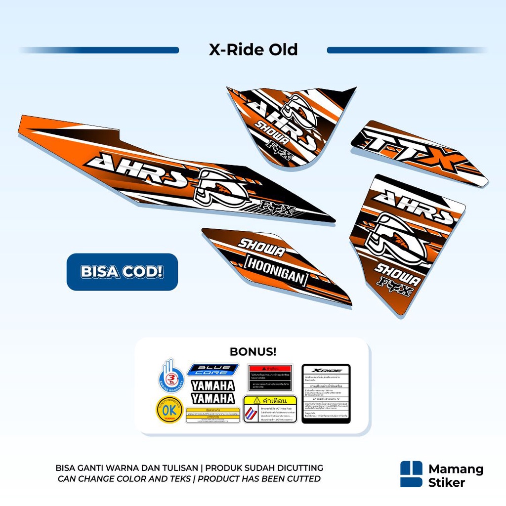 Striping XRIDE Old Variasi (17) X Ride 115 Lama Sticker Stiker Skotlet Racing Simpel Sederhana Keren