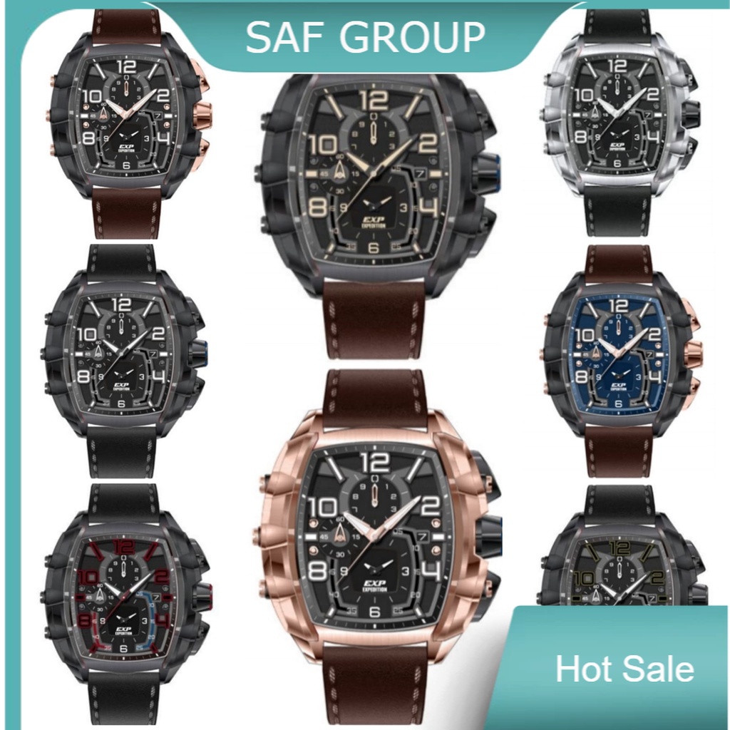 JAM TANGAN PRIA EXPEDITION 6822 / EXP 6822 / E6822 LEATHER ORIGINAL by plp