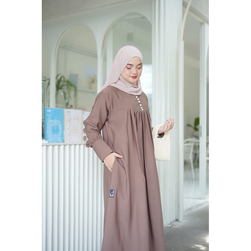 GAMIS YORIS RAISAH DRESS BY ANNASIHAH ld.105 pb.142/COD/Abaya kancing/Bumil Friendly