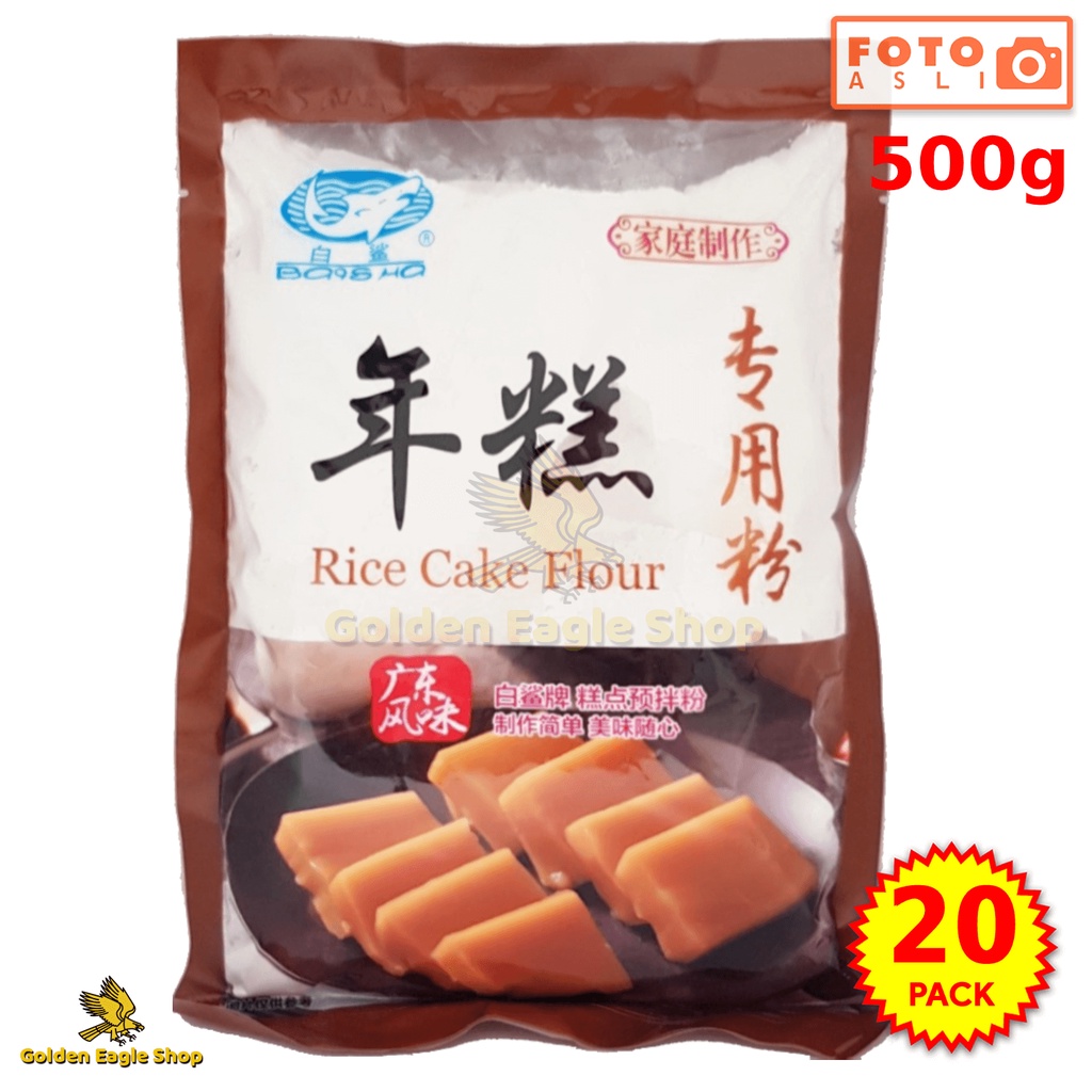 

[Isi 20 PACK] Baisha Rice Cake Flour Tepung Kue Beras (20 Pack x 500gr) 500gr
