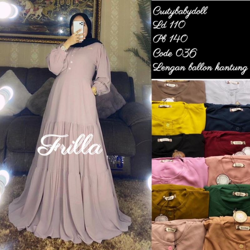 Gamis ceruty Frilla