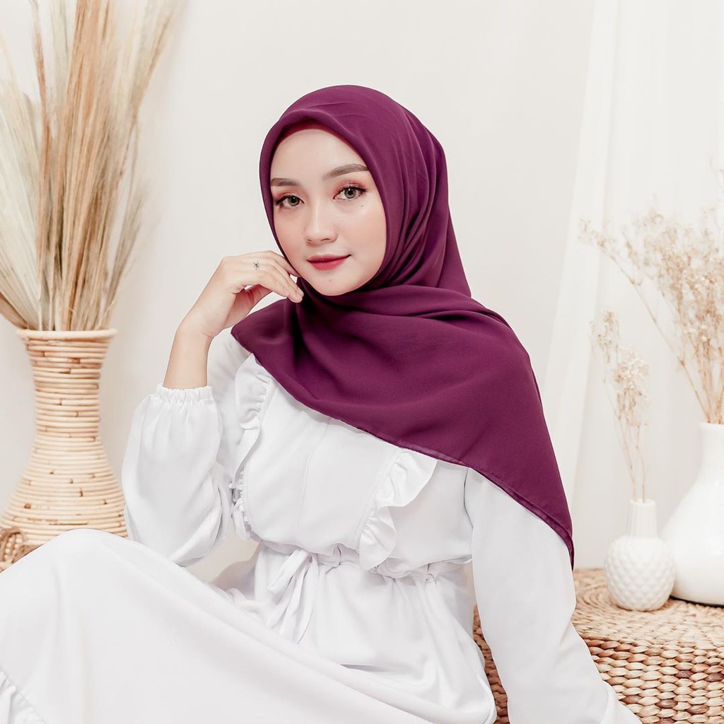 Promo Bella Square Pollycotton Segi Empat Part 3-Plum