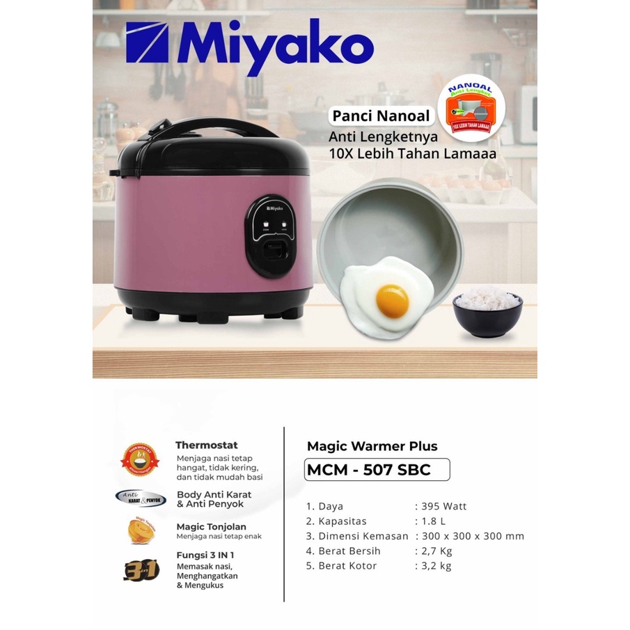 Miyako MCM507SBC Magic Com 1.8L 3in1 395W Nanoal