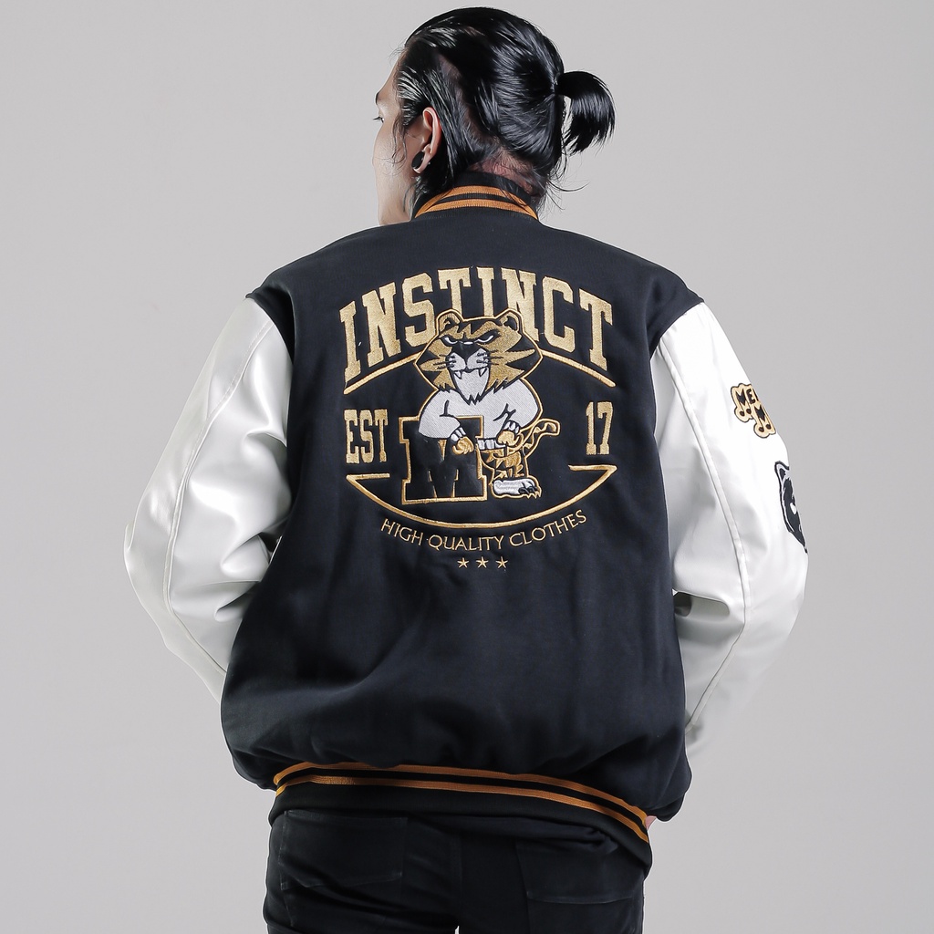 JAKET BASEBALL VARSITY FULL BORDIR BRANDED INSTINCT ~ jaket pria