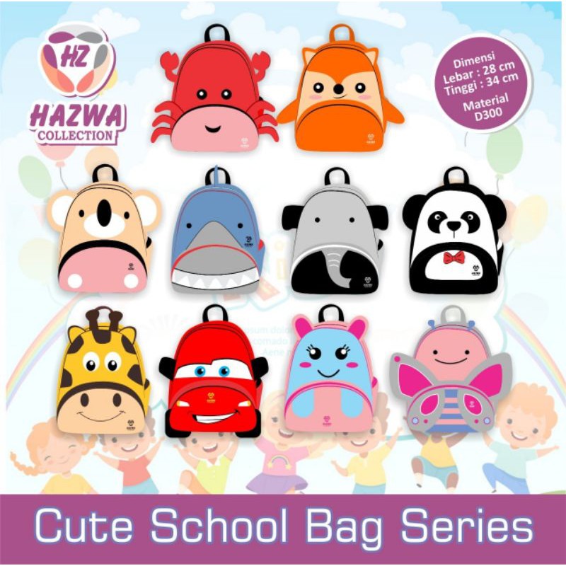 TAS ANAK PAUD/ TAS ANAK KARAKTER / TAS LUCU