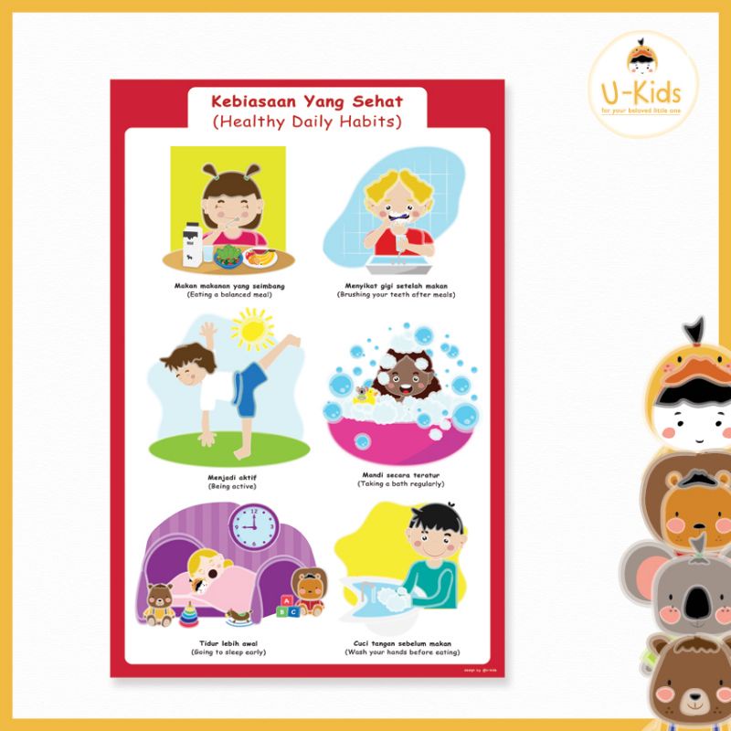 

Poster Edukasi Anak Belajar Kebiasaan Yang Sehat Desain Lucu Terbaru Kekinian