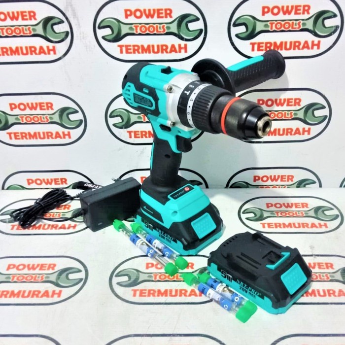 Bor Cordless Set DC-743 NRT PRO Brushless 20V DC 743 Bor Baterai 20 V
